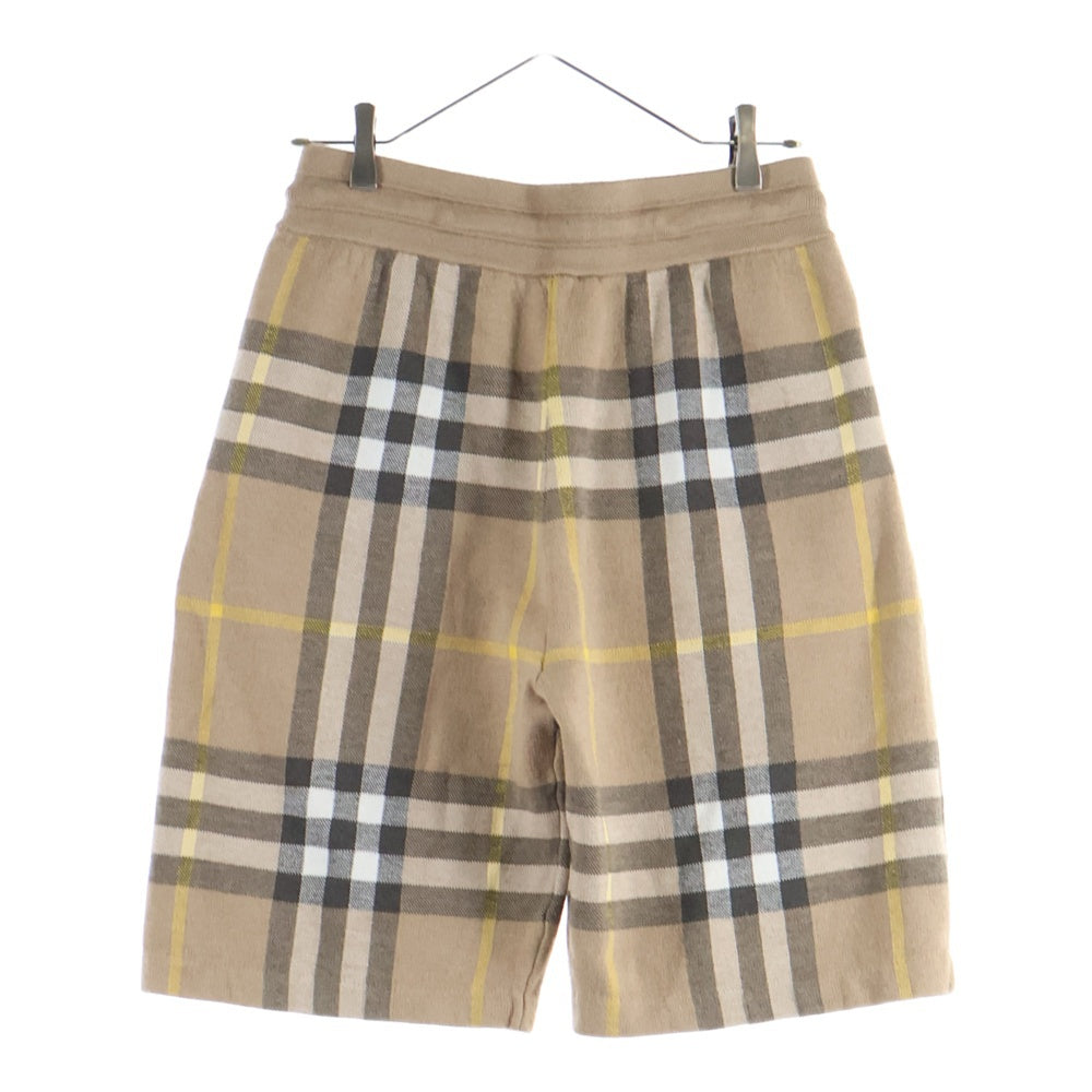 BURBERRY(バーバリー) ノヴァチェック ウールニットショーツ ハーフパンツ ブラウン 8054918