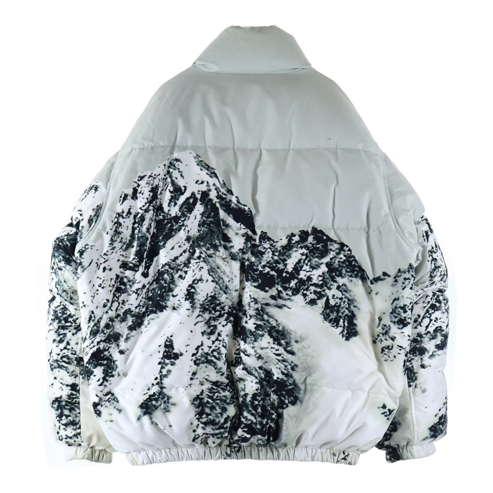 FIRST DOWN(ファーストダウン) 雪山 総柄デザイン リバーシブル ダウンジャケット ホワイト 642510