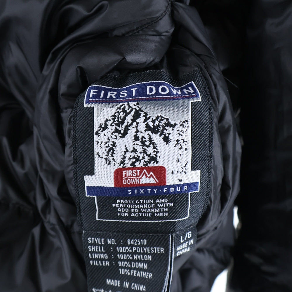 FIRST DOWN(ファーストダウン) 雪山 総柄デザイン リバーシブル ダウンジャケット ホワイト 642510