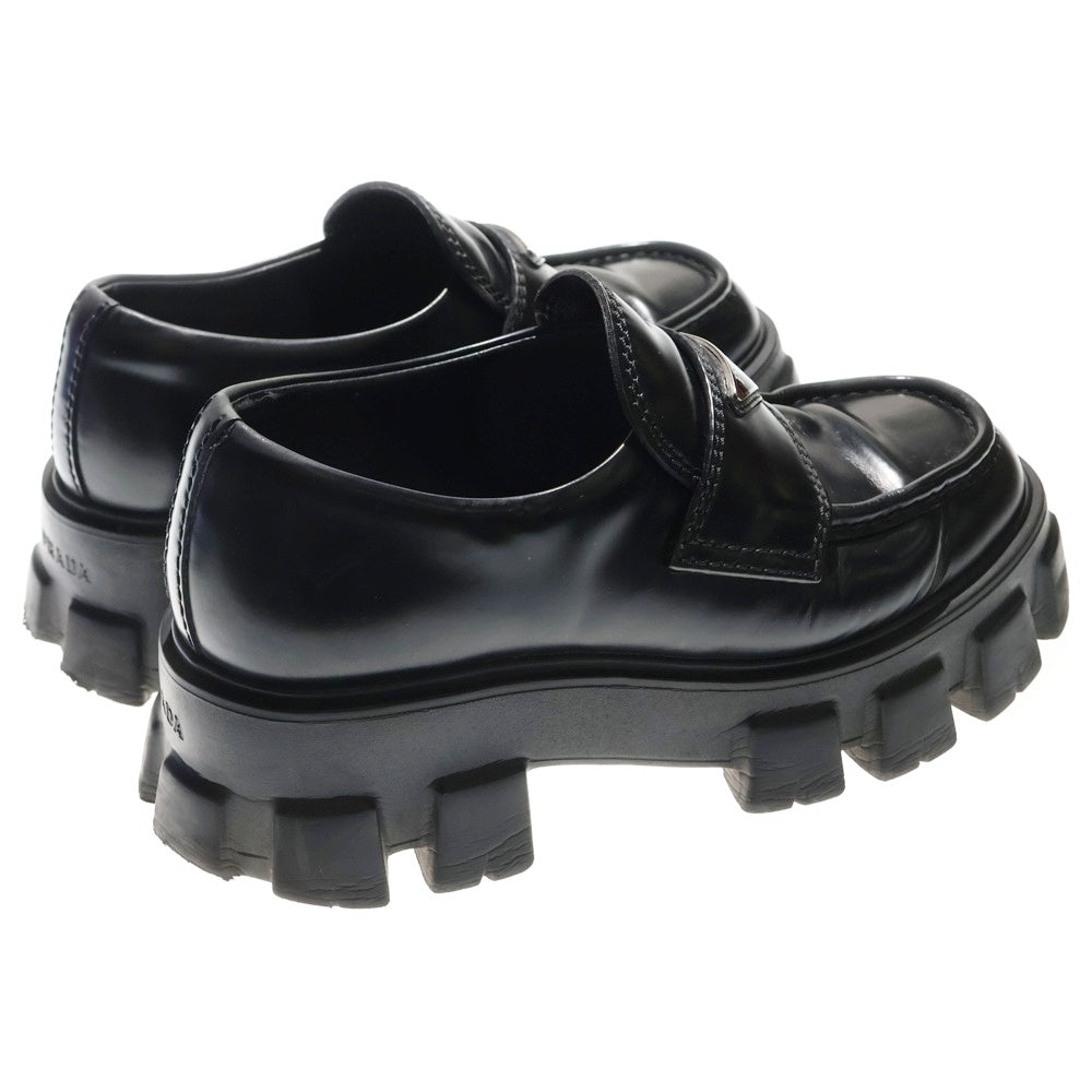 PRADA(プラダ) トライアングルロゴ モノリス レザーローファー ブラック 2DE129