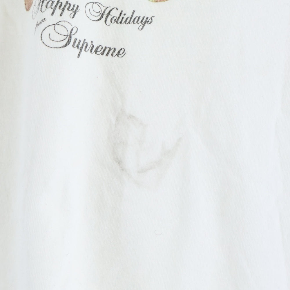 SUPREME(シュプリーム) 01AW Happy Holidays Friends And Family Tee ハッピーホリデイズ フレンズアンドファミリー クリスマス クルーネック 半袖Tシャツ カットソー ホワイト