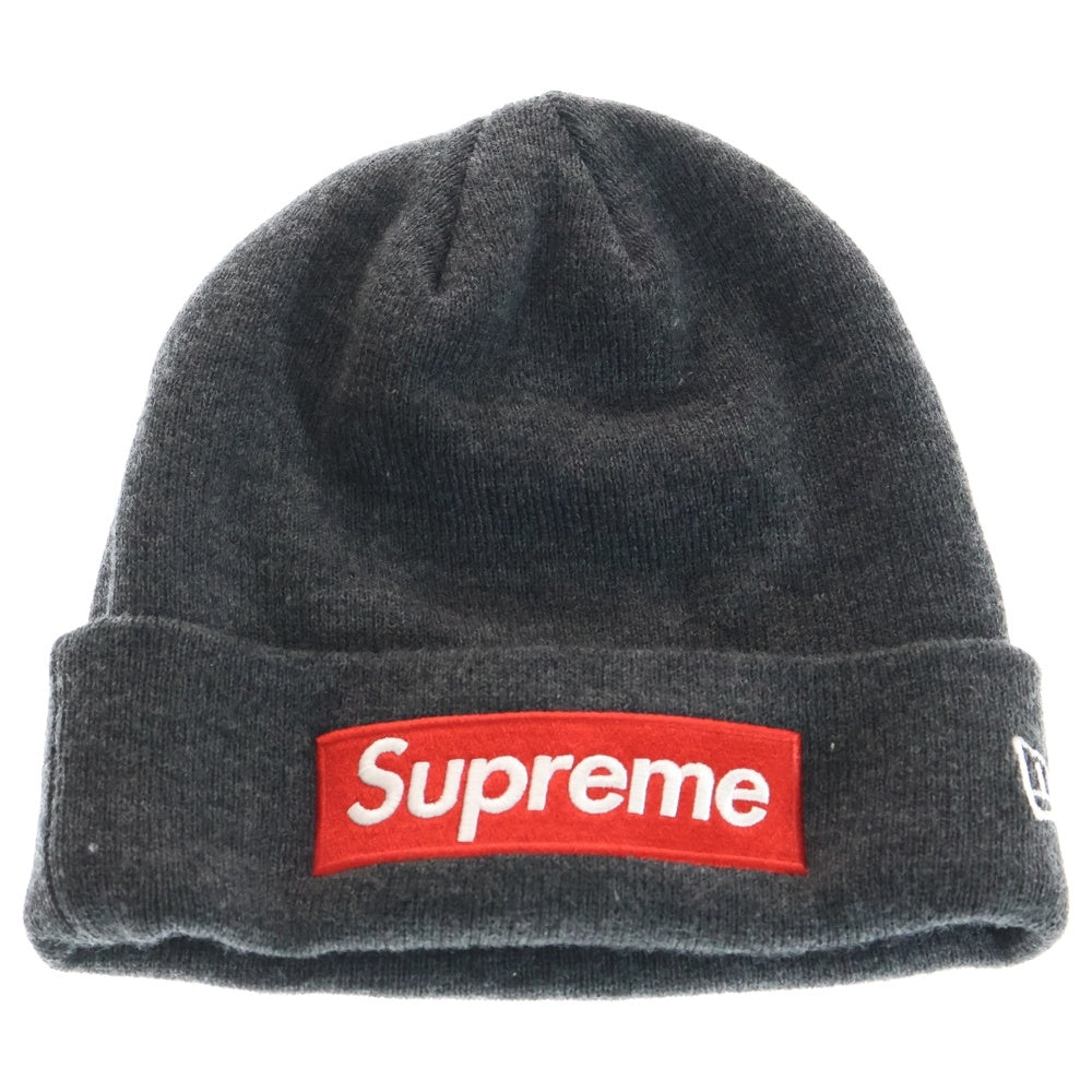 SUPREME(シュプリーム) 21AW × NEW ERA Box Logo Beanie ニューエラ ボックスロゴ ニットビーニー グレー