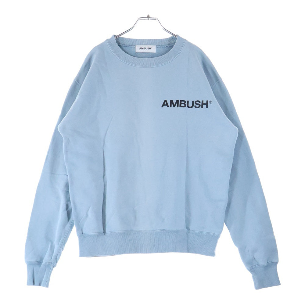 AMBUSH(アンブッシュ) クルーネック コットンロゴスウェット トレーナー ブルー 12111480-B