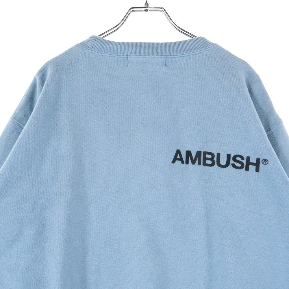 AMBUSH(アンブッシュ) クルーネック コットンロゴスウェット トレーナー ブルー 12111480-B