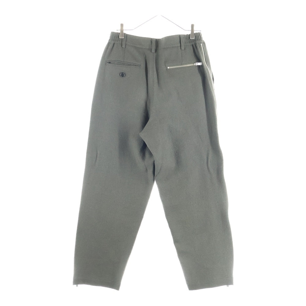 UNDERCOVER(アンダーカバー) 23AW シェットランドウール ZIPデザインセットアップ テーラードジャケット ノータックスラックスパンツ カーキ UC2C4104-1 UC2C4504-1