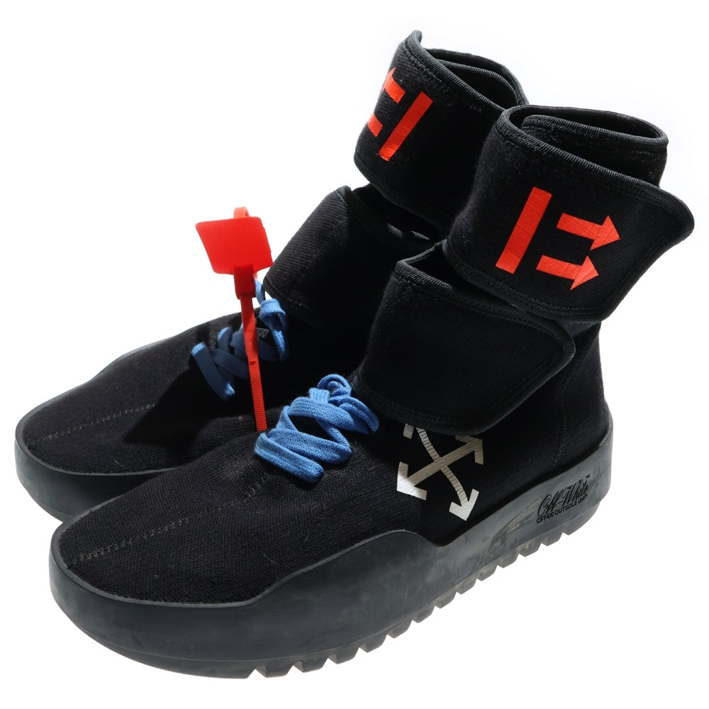 OFF-WHITE(オフホワイト) Moto Wrap モトラップ ハイカットスニーカー ブラック