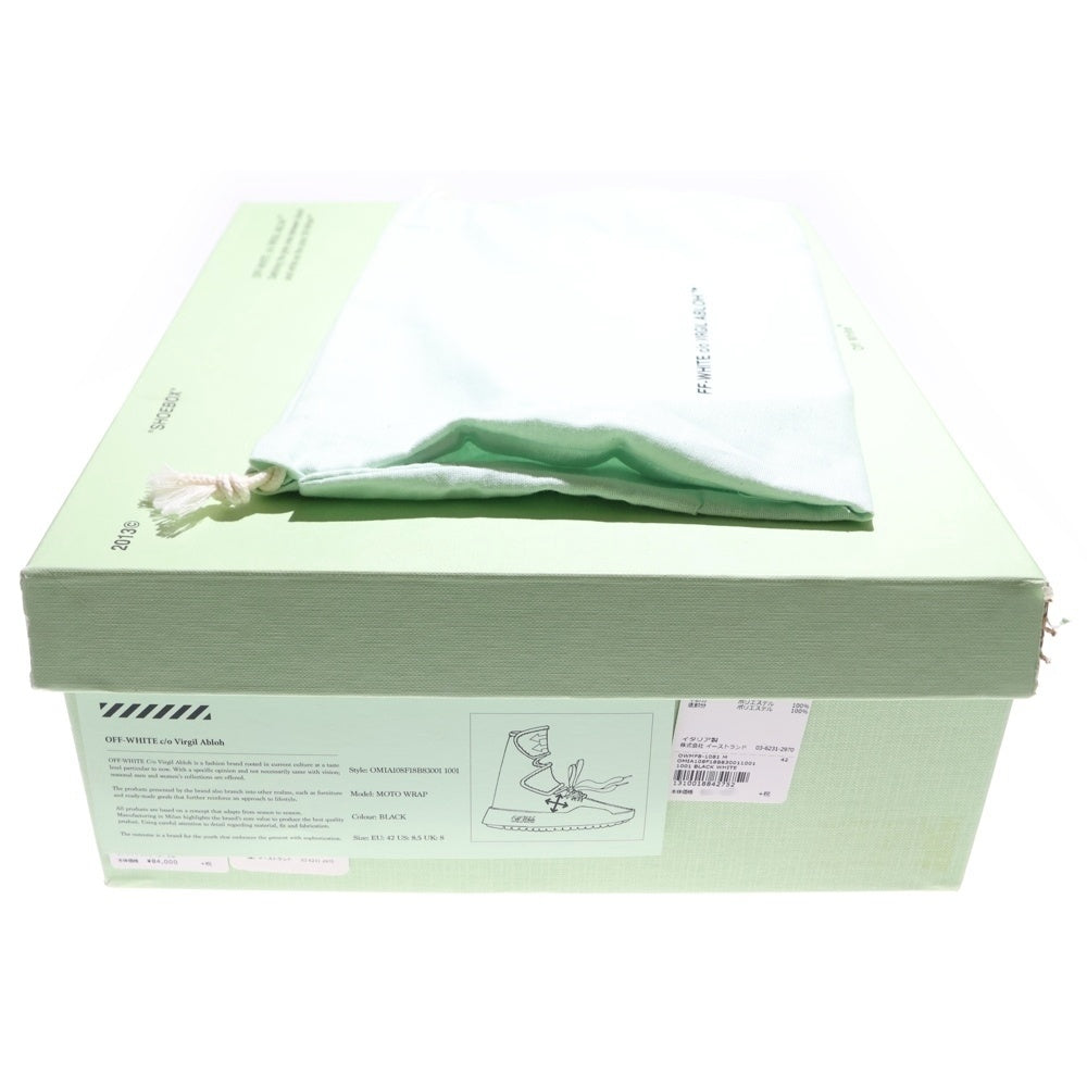 OFF-WHITE(オフホワイト) Moto Wrap モトラップ ハイカットスニーカー ブラック