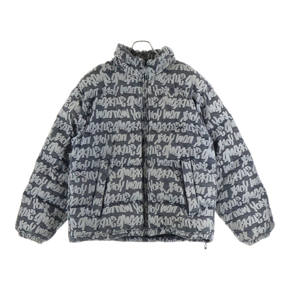 SUPREME(シュプリーム) 22SS Fat Tip Jacquard Denim Puffer Jacket ファット ティップ ジャカード デニム パファー ジャケット ブラック
