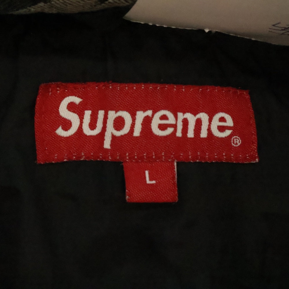 SUPREME(シュプリーム) 22SS Fat Tip Jacquard Denim Puffer Jacket ファット ティップ ジャカード デニム パファー ジャケット ブラック