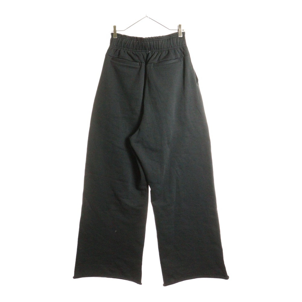 entire studios(エンタイア スタジオ) SWEATPANT カットオフ ワイド スウェットパンツ ブラック ES2489