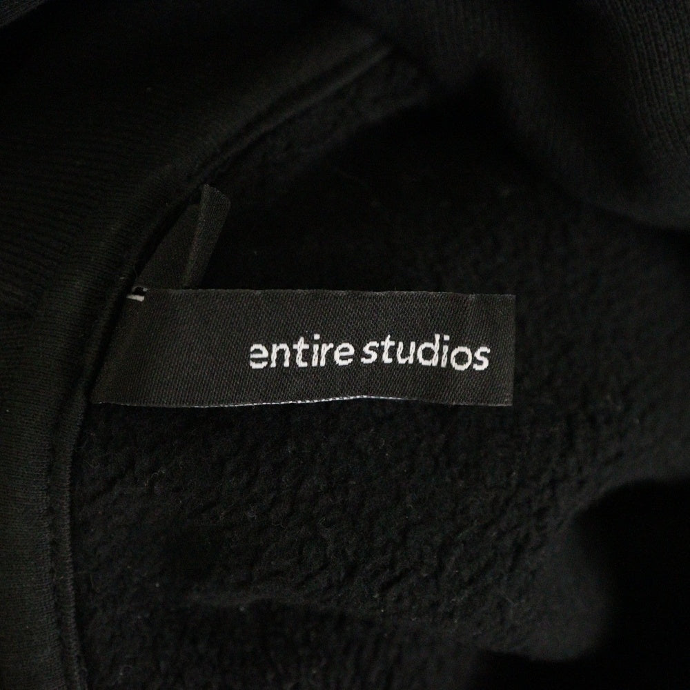 entire studios(エンタイア スタジオ) HEAVY HOODIE ヘビーウェイト プルオーバーパーカー フーディー ブラック ES2125