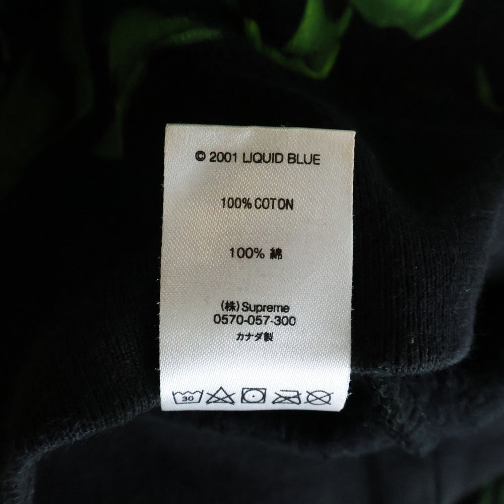 SUPREME(シュプリーム) 18SS Skull pile Hooded スカル パイル プルオーバーパーカー ブラック/グリーン