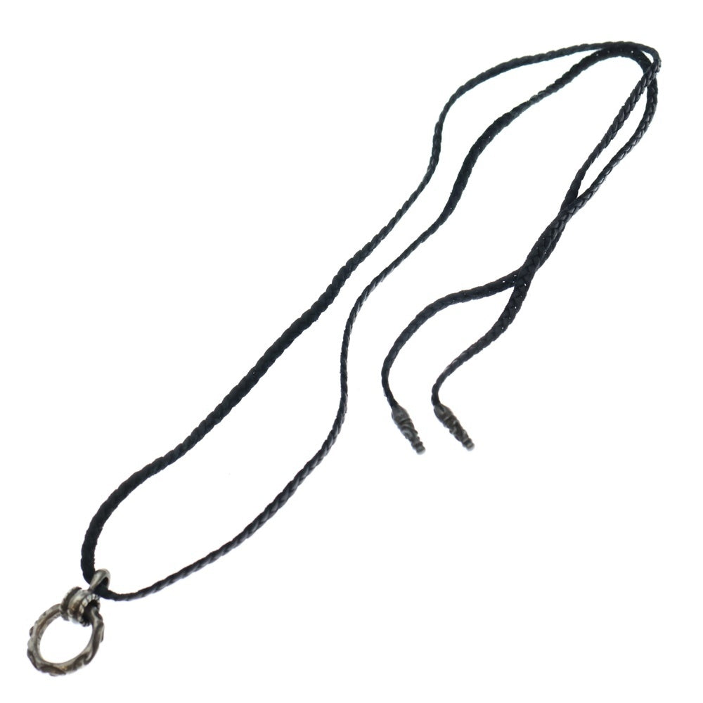 CHROME HEARTS(クロムハーツ) EWLP SCRL アイウェアループ スクロールバンドレザーブレイドネックレス