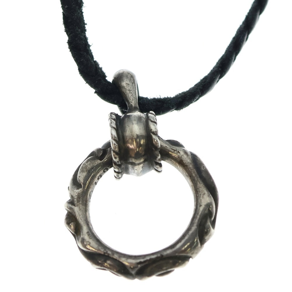 CHROME HEARTS(クロムハーツ) EWLP SCRL アイウェアループ スクロールバンドレザーブレイドネックレス