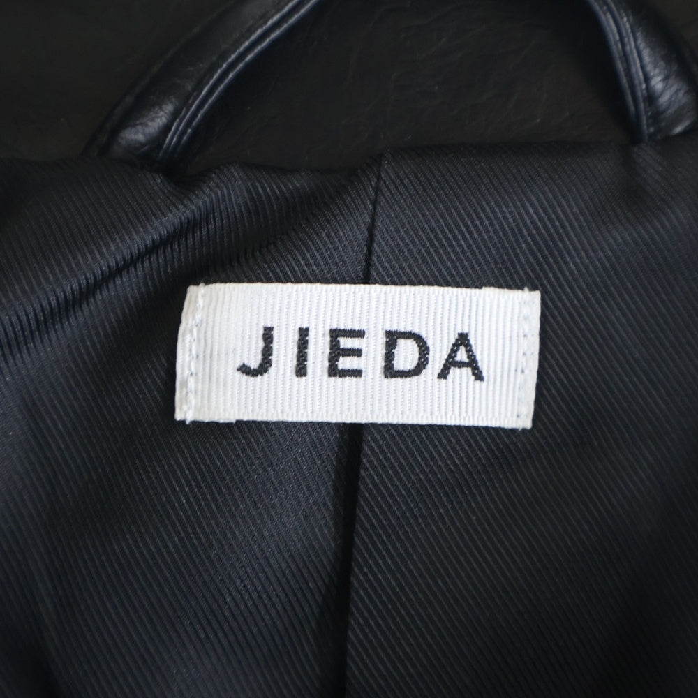 Jieda(ジエダ) FAKE LEATHER CAR COAT フェイクレザー カーコート ジャケット ブラック JIE-ST54