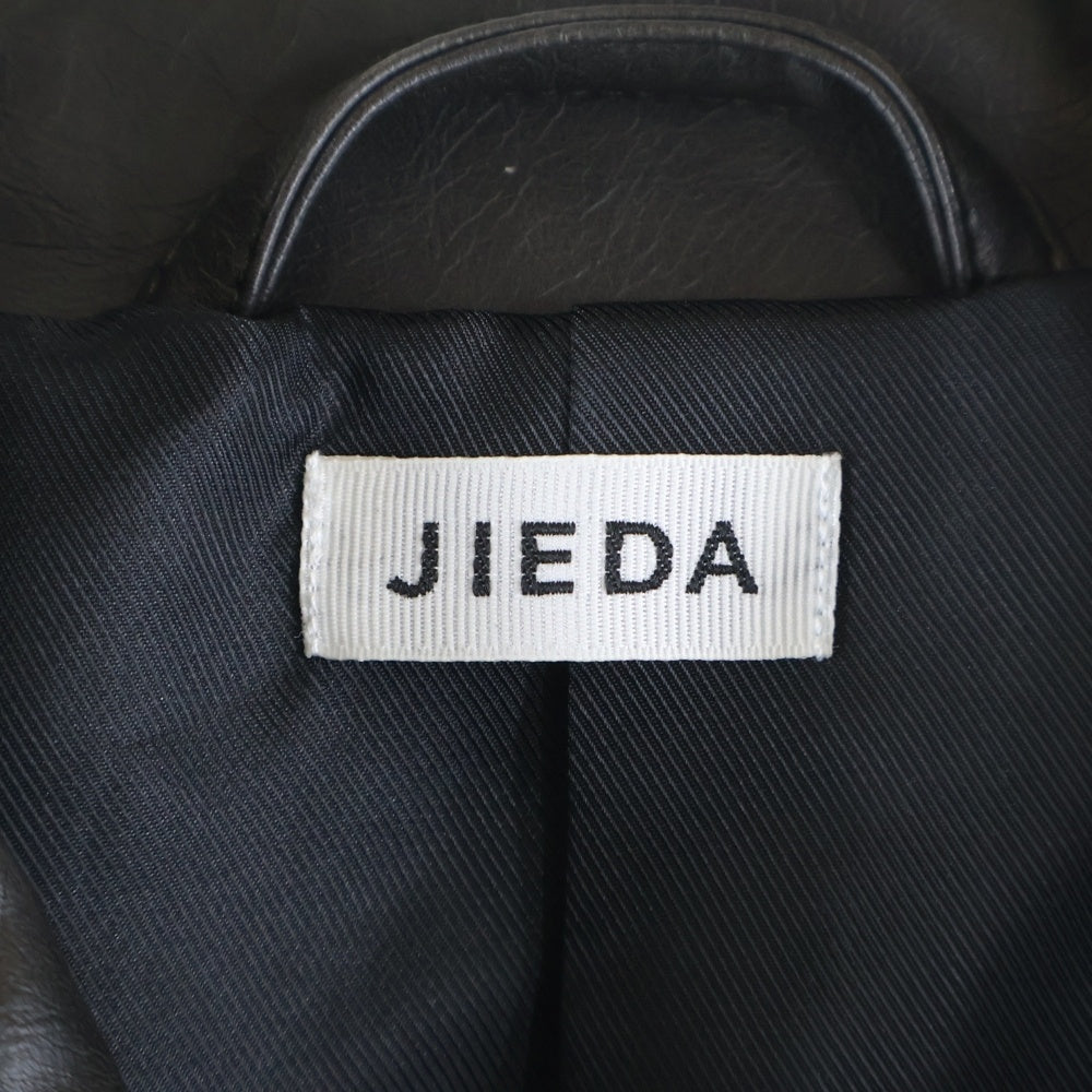 Jieda(ジエダ) FAKE LEATHER CAR COAT フェイクレザー カーコート ジャケット ブラウン JIE-ST54