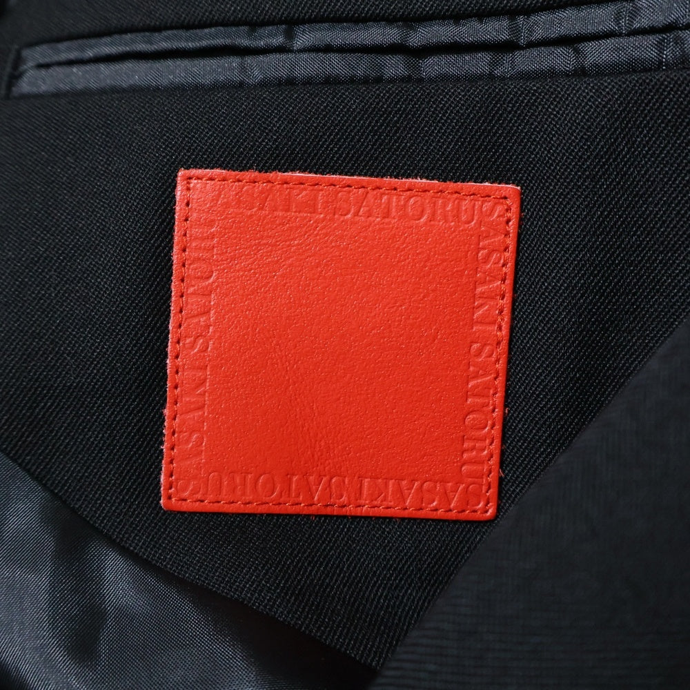 NO BRAND(ノーブランド) SASAKI SATORU ササキサトル 2WAY LAPEL TAILORED JACKET 2WAYラペル シングル テーラードジャケット ブラック FW25M-S2S007-204