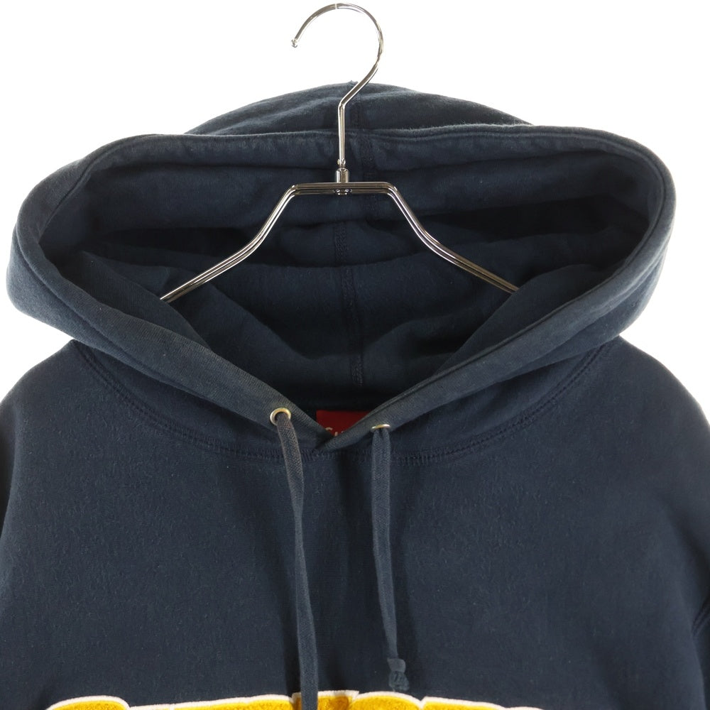 SUPREME(シュプリーム) 19SS The Most Hooded Sweatshirts ロゴ刺繍 プルオーバーパーカー イエロー/ネイビー