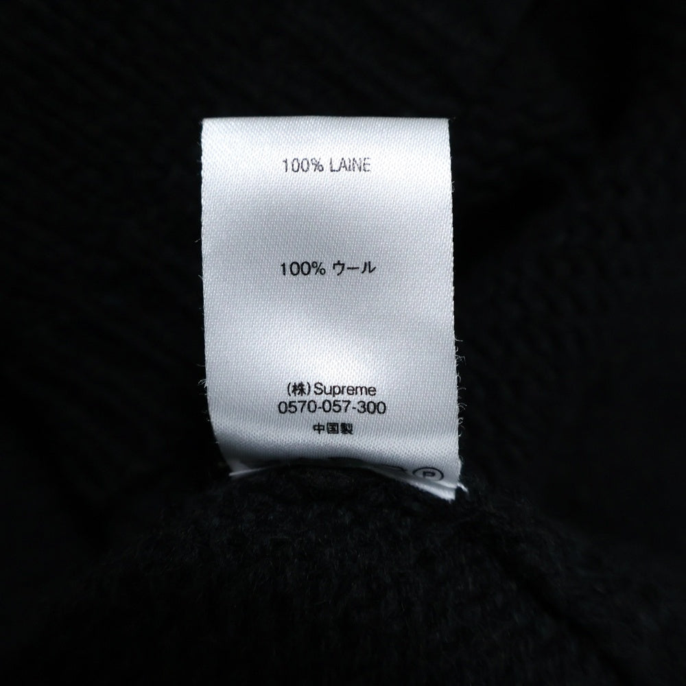 SUPREME(シュプリーム) 20AW × YOHJI YAMAMOTO sweater ヨウジヤマモト フロント花デザイン クルーネックニットセーター ブラック