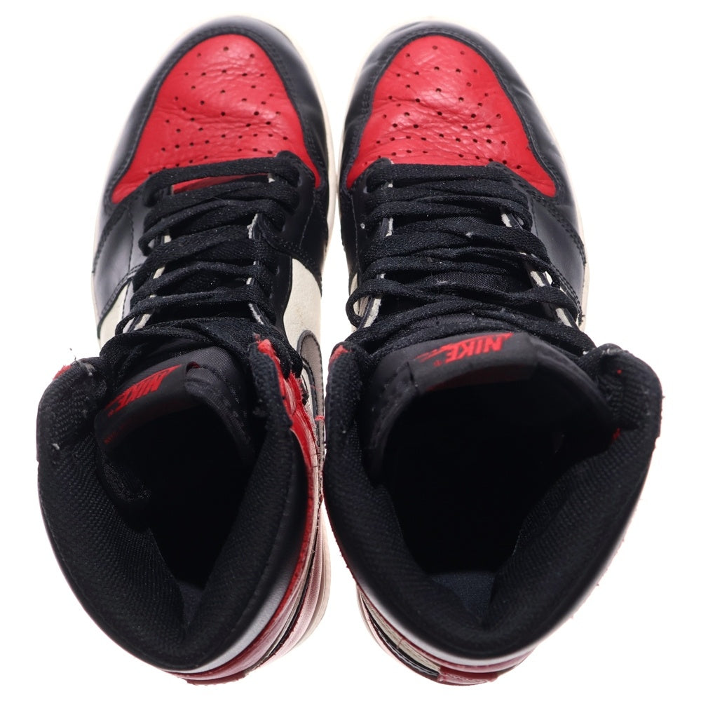 NIKE(ナイキ) Air Jordan 1 Retro High OG エアジョーダン1レトロ ハイ ハイカットスニーカー レッド/ブラック 55088-610