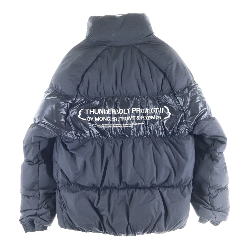 MONCLER(モンクレール) ×fragment design BLAIN GIUBBOTTO ×フラグメントデザイン バックロゴ パファーダウンジャケット ブラック F209U1B50510