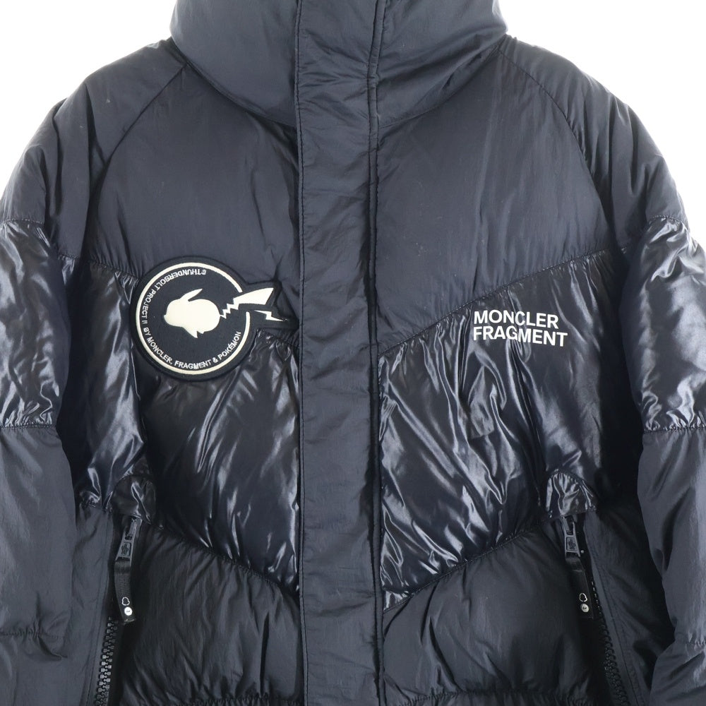 MONCLER(モンクレール) ×fragment design BLAIN GIUBBOTTO ×フラグメントデザイン バックロゴ パファーダウンジャケット ブラック F209U1B50510