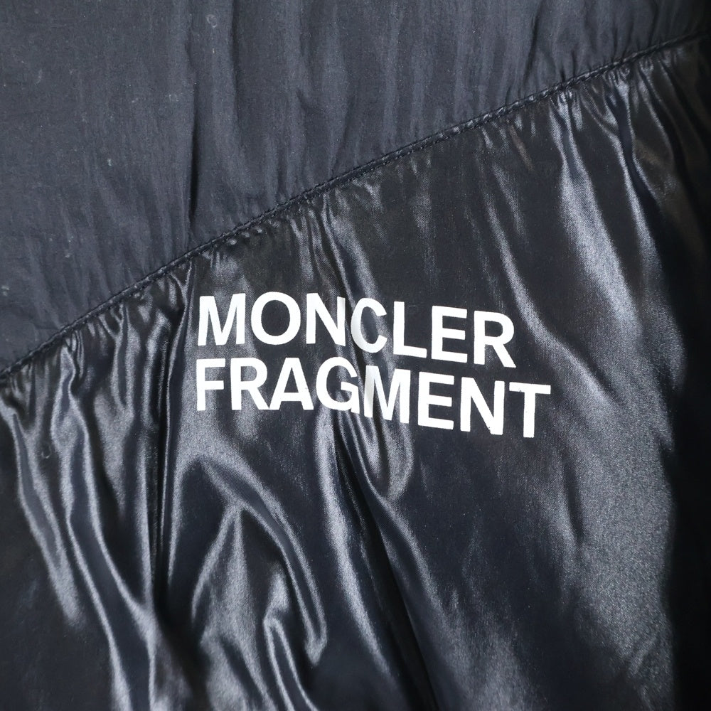 MONCLER(モンクレール) ×fragment design BLAIN GIUBBOTTO ×フラグメントデザイン バックロゴ パファーダウンジャケット ブラック F209U1B50510