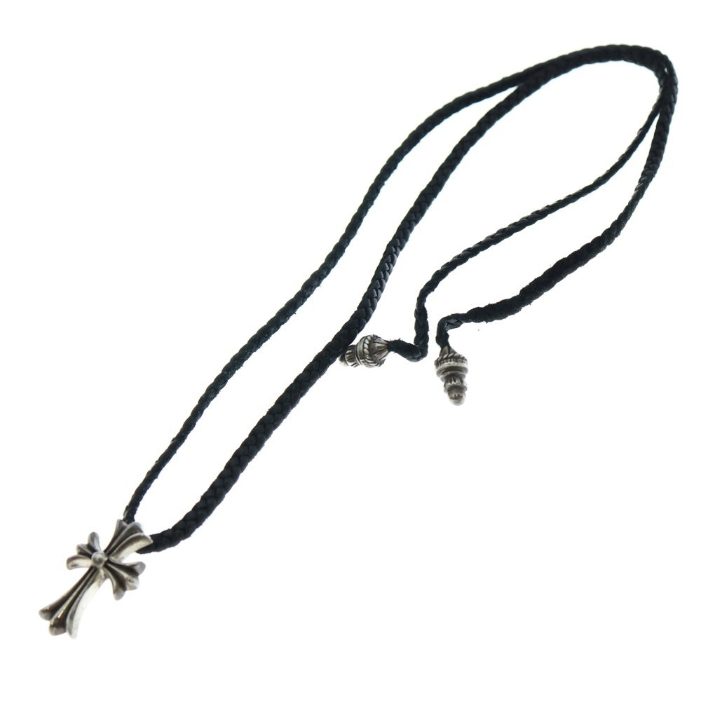 CHROME HEARTS(クロムハーツ) CH CRS SMLスモールCHクロス BC ボロチップブレイド ネックレス シルバー BCA220