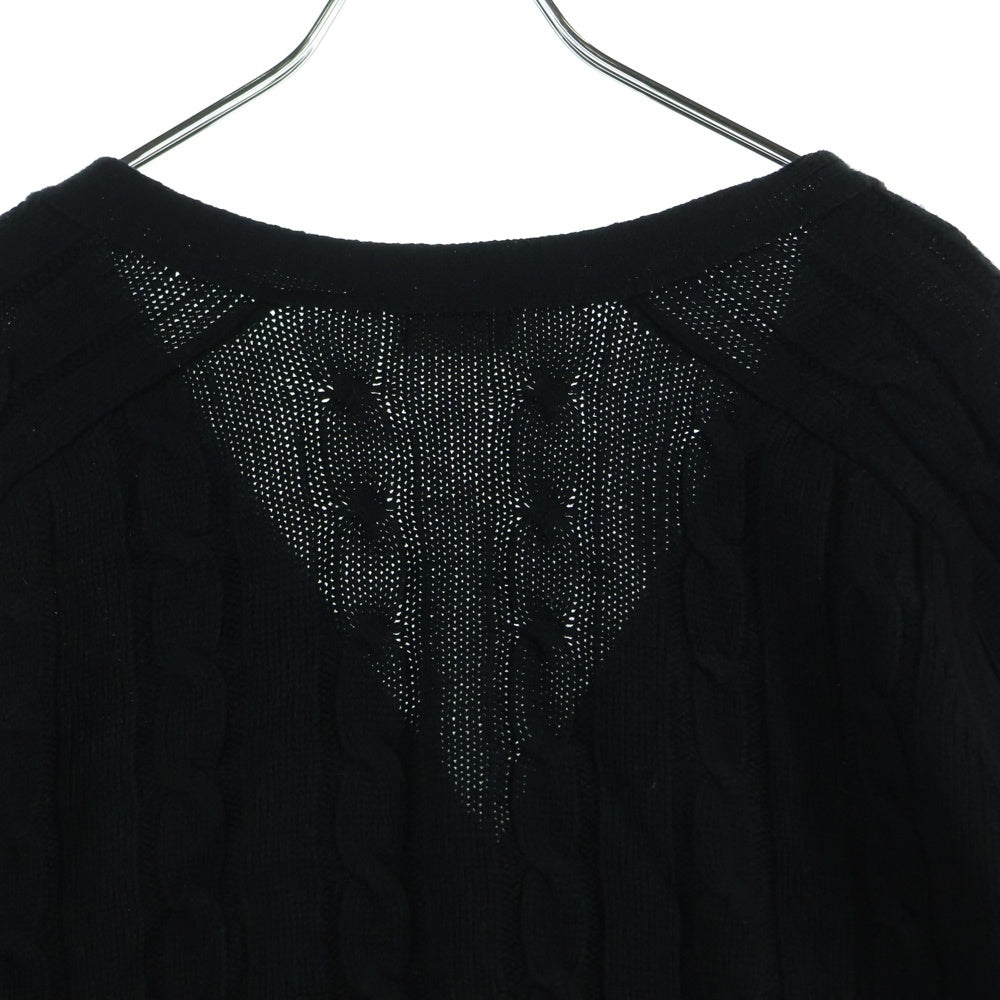 CELINE(セリーヌ) 23AW トリオンフ カシミヤ Vネックカーディガン セーター ブラック 2AD5G362W