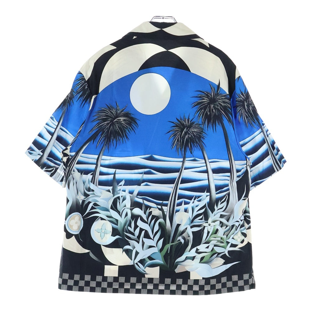 LOUIS VUITTON(ルイヴィトン) 24AW 総柄デザイン 半袖シャツ ブルー RM242MM KJA HRS12W