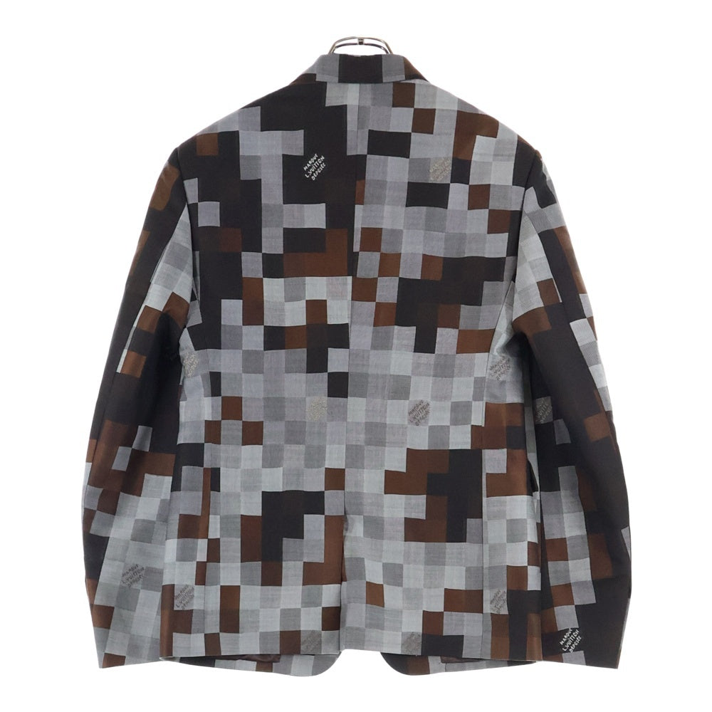 LOUIS VUITTON(ルイヴィトン) 24AW ダモフラージュ ダミエ ピクセル 2B テーラードジャケット ブラウン RM242M MGI HRJ161E