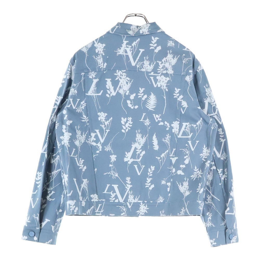 LOUIS VUITTON(ルイヴィトン) 22AW LVリーフ総柄 デニムジャケット ブルー RM222Q NF1 HNA59W