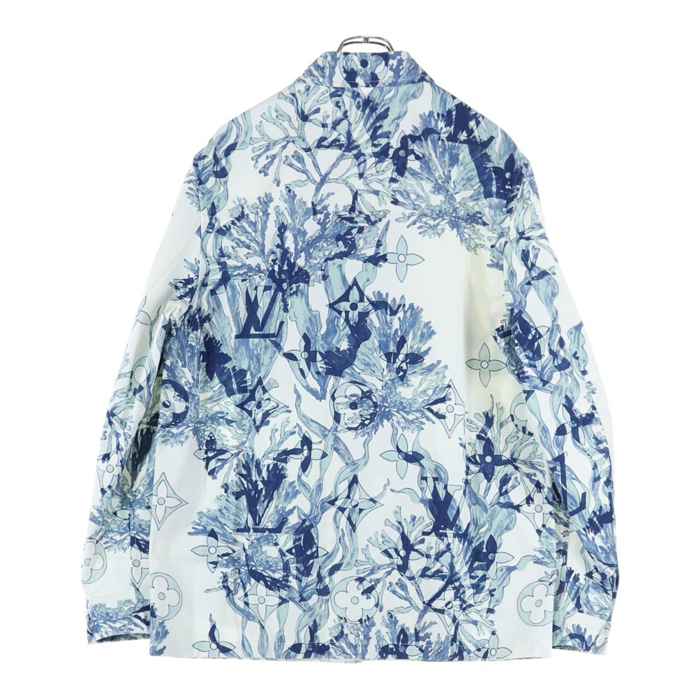 LOUIS VUITTON(ルイヴィトン) 23AW 総柄デザイン 長袖シャツジャケット ブルー/ホワイト RM232M 26 HPB25W
