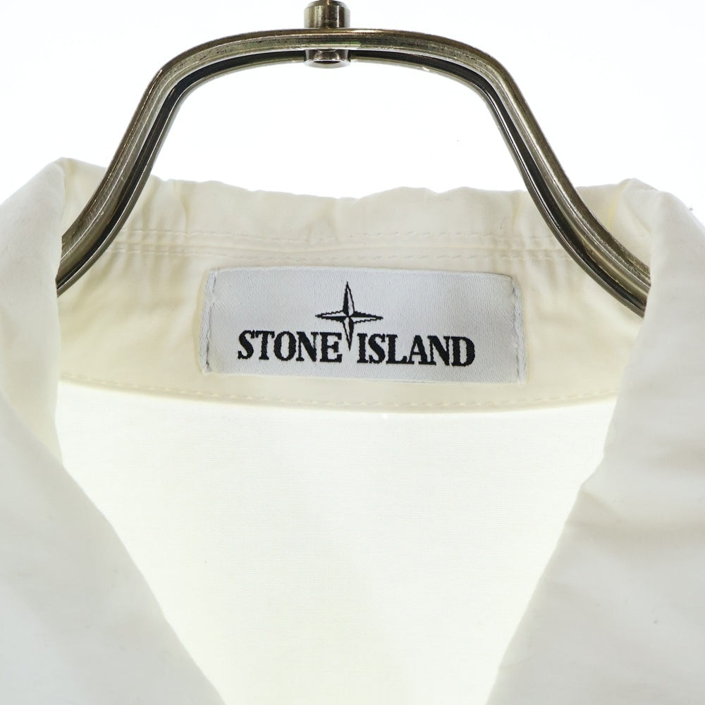 STONE ISLAND(ストーンアイランド) 21SS ガーメントダイ オールド加工 フライトジャケット ホワイト 7415439WN