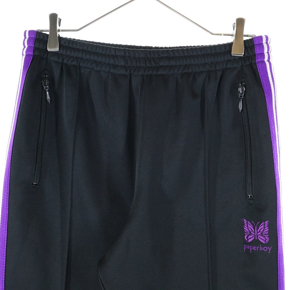 Needles(ニードルス) パピヨン刺繍 サイドライン トラックパンツ ブラック EJ341