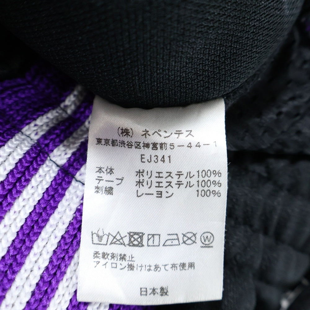 Needles(ニードルス) パピヨン刺繍 サイドライン トラックパンツ ブラック EJ341