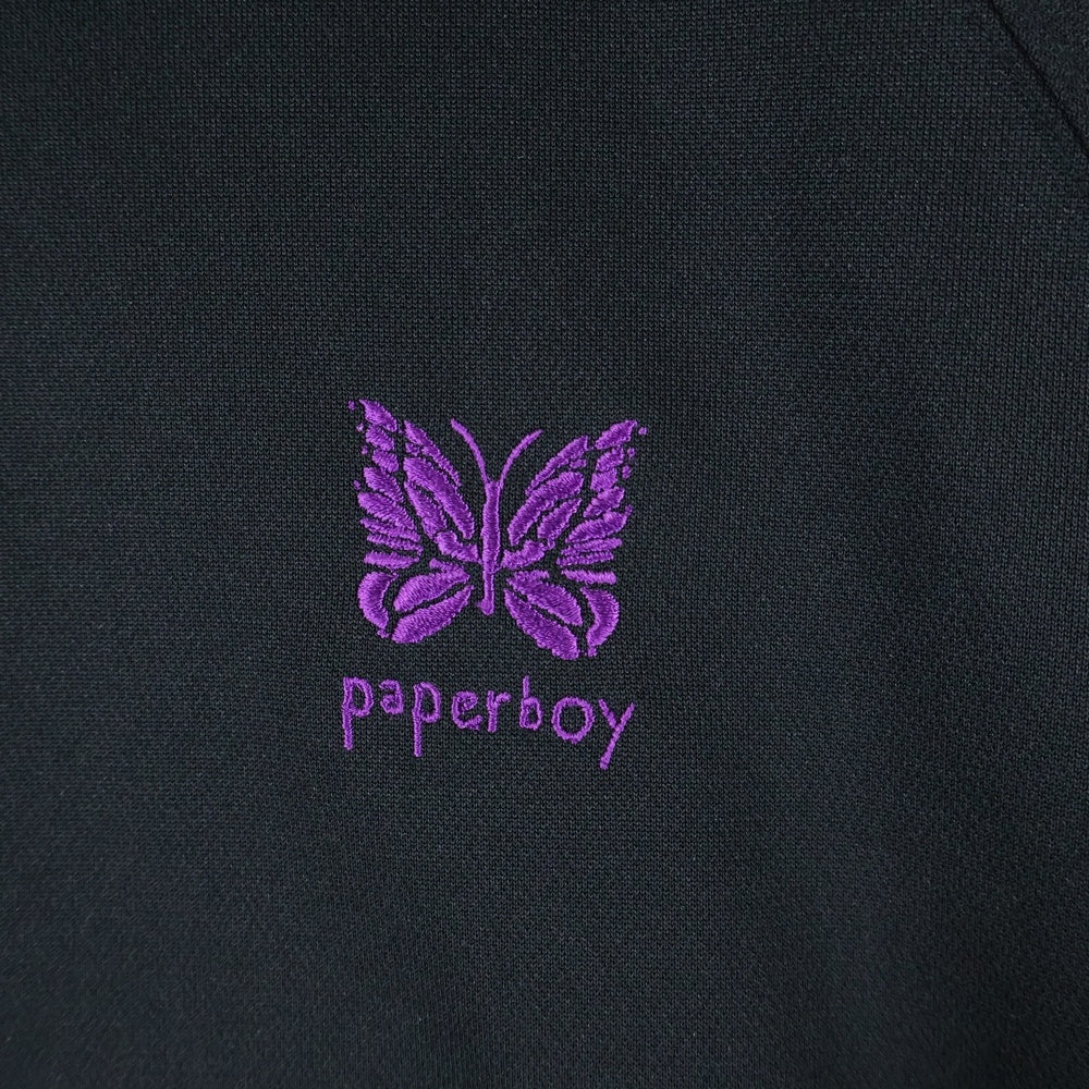 Needles(ニードルス) パピヨン刺繍 アームライン トラックジャケット ブラック EJ340