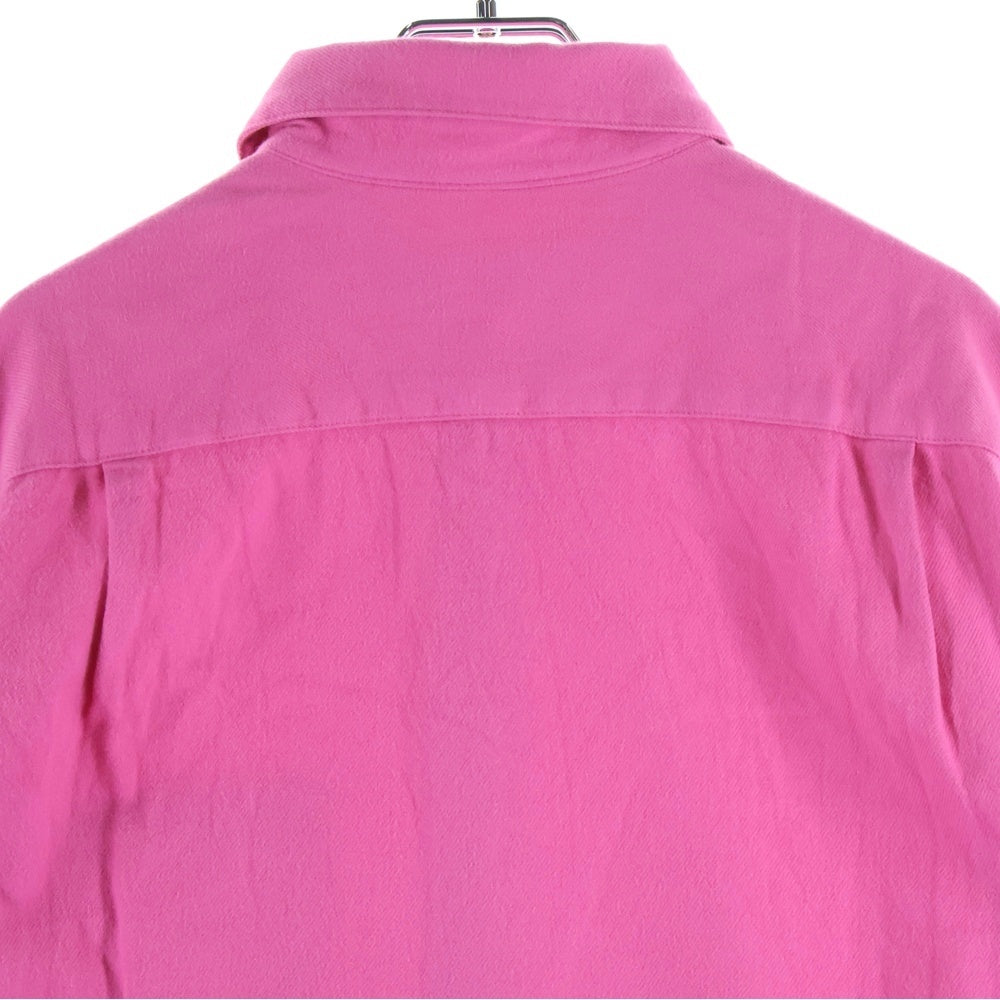 SUPREME(シュプリーム) 23AW FLANNEL SHIRT ロゴ刺繍 フランネルシャツ 長袖シャツ ピンク