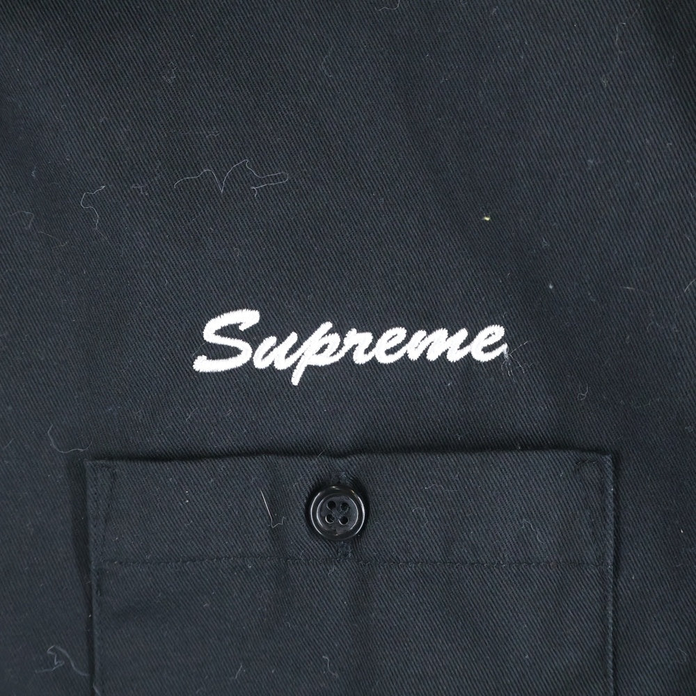 SUPREME(シュプリーム) 18AW Rose L/S Work Shirt ローズプリント ワークシャツ 長袖シャツ ブラック
