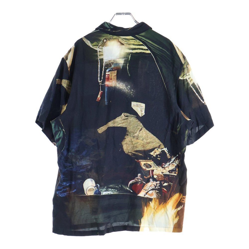 SUPREME(シュプリーム) 21SS Firecracker Rayon S/S Shirt ファイアークラッカー レーヨン 半袖シャツ ブラック