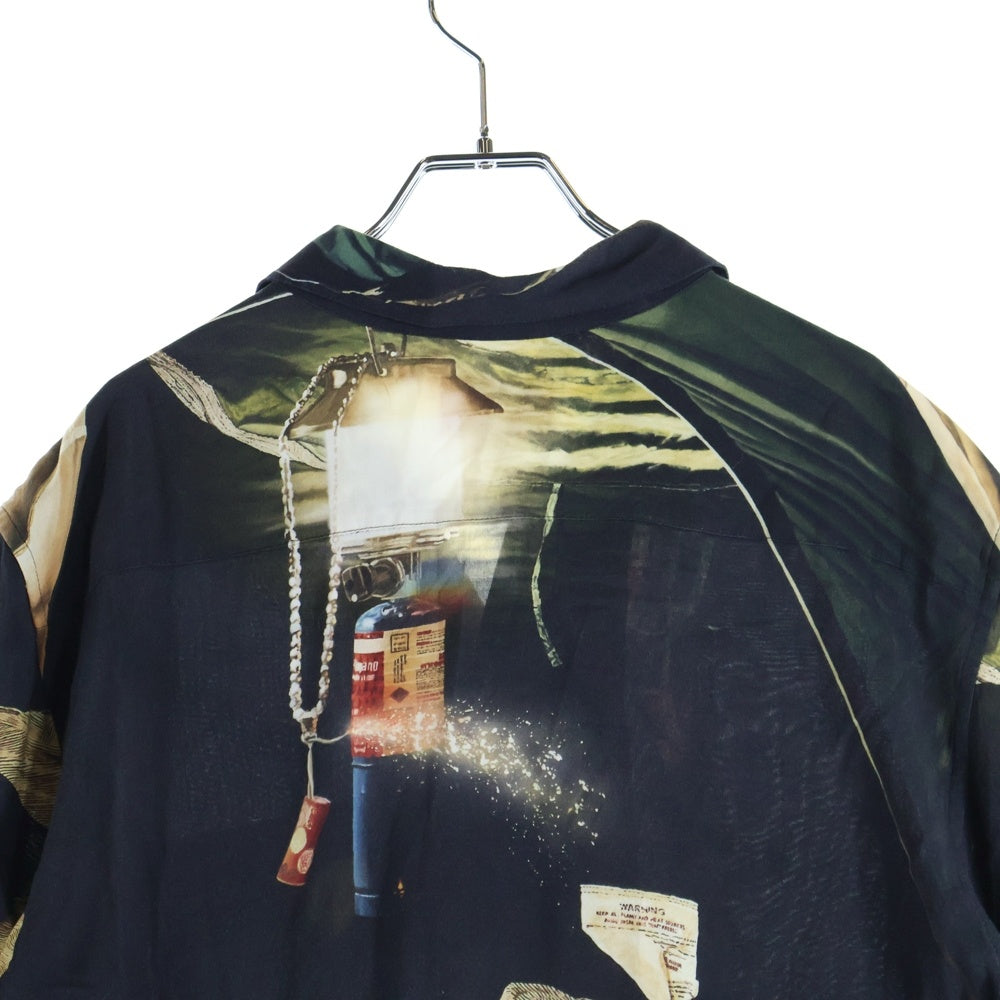 SUPREME(シュプリーム) 21SS Firecracker Rayon S/S Shirt ファイアークラッカー レーヨン 半袖シャツ ブラック