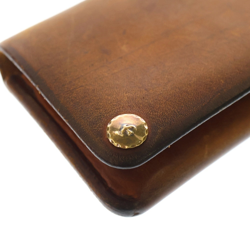 ゴローズ　名刺入れ　goro's サドルレザー goro's(ゴローズ) 18K 金メタル サドルレザー カードケース 名刺入れ