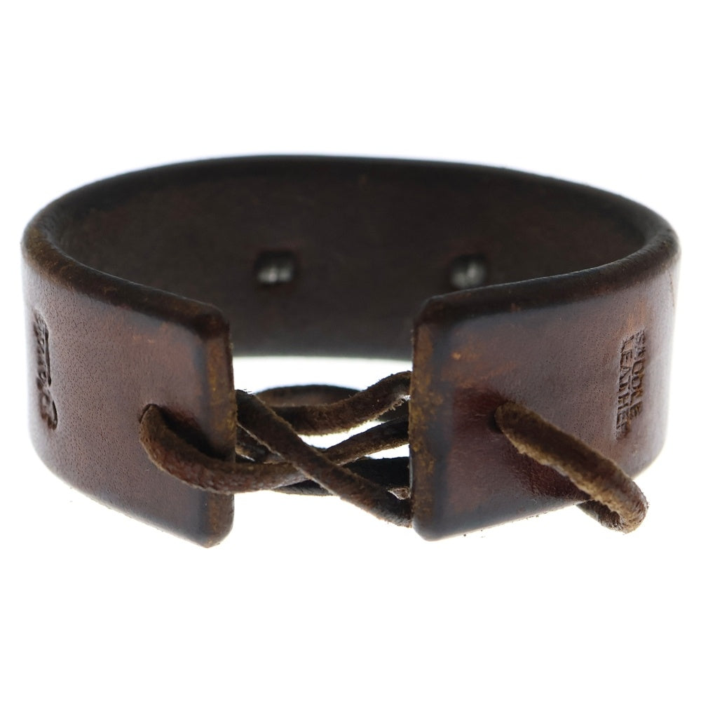 goro's(ゴローズ) 18K 金メタル GC-24 レザーブレスレット ブラウン