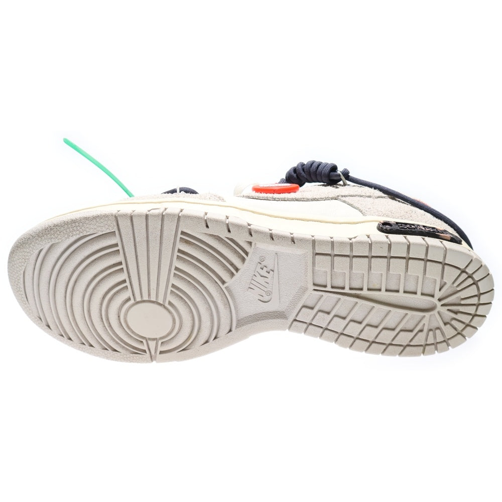 NIKE(ナイキ) ×OFF WHITE DUNK LOW The 50 Collection Lot 20 DJ0950-115 オフホワイト ダンクロー ローカットスニーカーシューズ グレー/グリーン US9/27.0cm