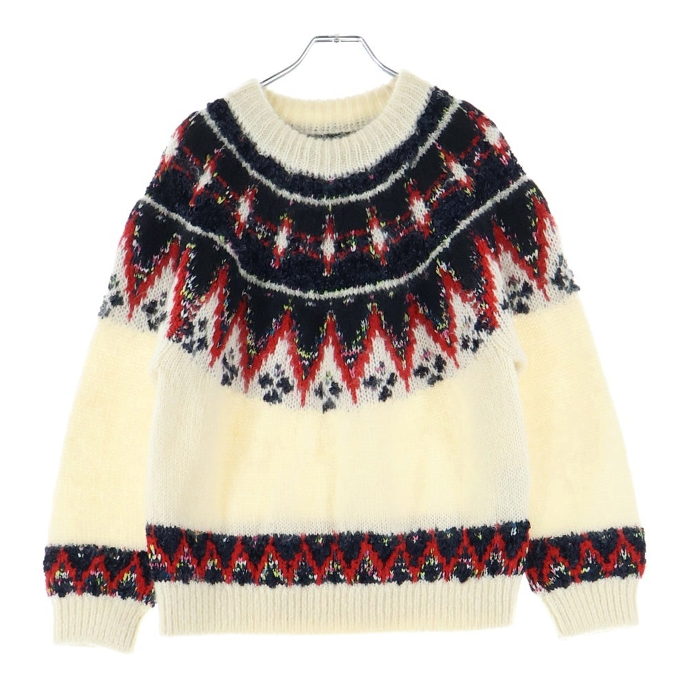 COOHEM(コーヘン) 19AW MOHAIR NORDIC SWEATER モヘア クルーネックニット セーター マルチ 10-194-023