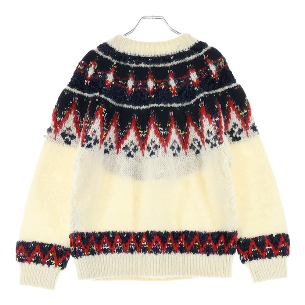 COOHEM(コーヘン) 19AW MOHAIR NORDIC SWEATER モヘア クルーネックニット セーター マルチ 10-194-023