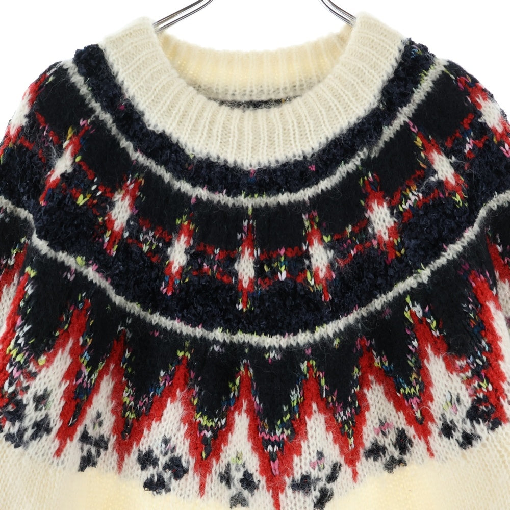 COOHEM(コーヘン) 19AW MOHAIR NORDIC SWEATER モヘア クルーネックニット セーター マルチ 10-194-023