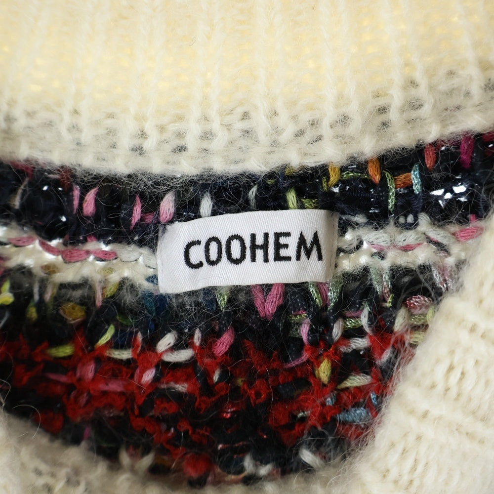 COOHEM(コーヘン) 19AW MOHAIR NORDIC SWEATER モヘア クルーネックニット セーター マルチ 10-194-023