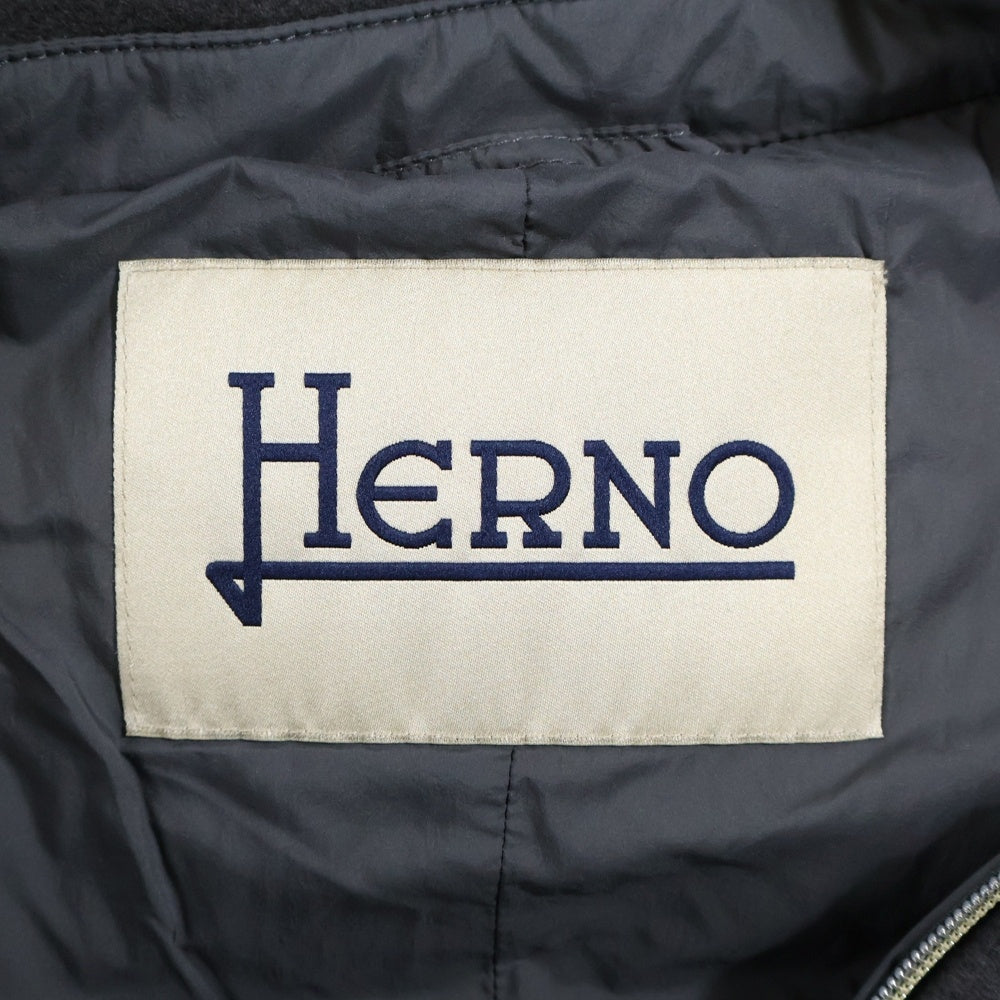 HERNO(ヘルノ) ウール レイヤードダウンコート ロングコート グレー 14452-13731-4
