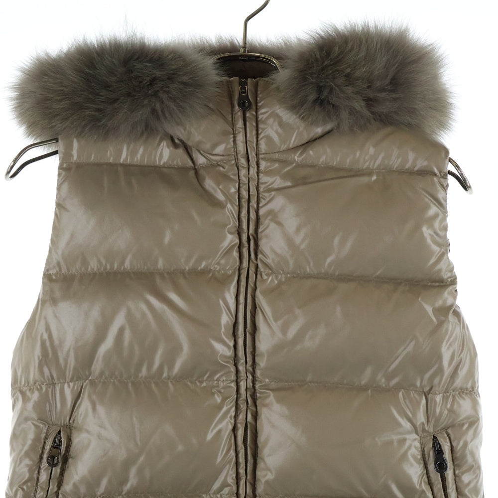 DUVETICA(デュベティカ) Goccia ファー付き ダウンベスト ブラウン